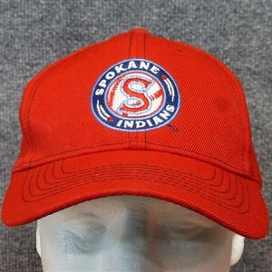Spokane Indians Baseball Hat Red Pepsi Arby's Inlander Adjustable Cap Melon Hat